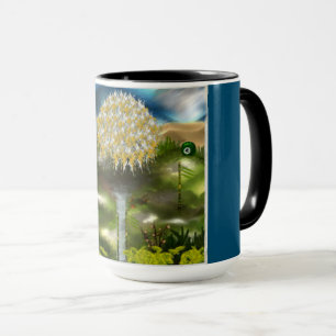 Surrealer Traum der Lüster Tasse