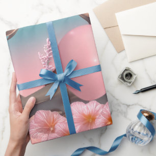 Surrealer Traumlandschaft mit Haien und Ballons Geschenkpapier