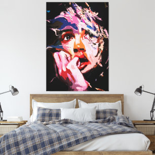 Surrealer zerbrochener Spiegel – Abstrakte Emotion Leinwanddruck
