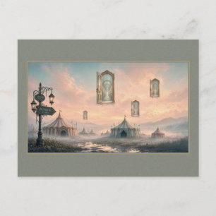 Surrealer Zirkusträume Tore zu Wundern Postkarte