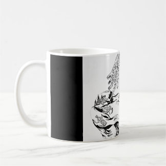 Surreales Florenz walisisch - Schwarzweiss Tasse