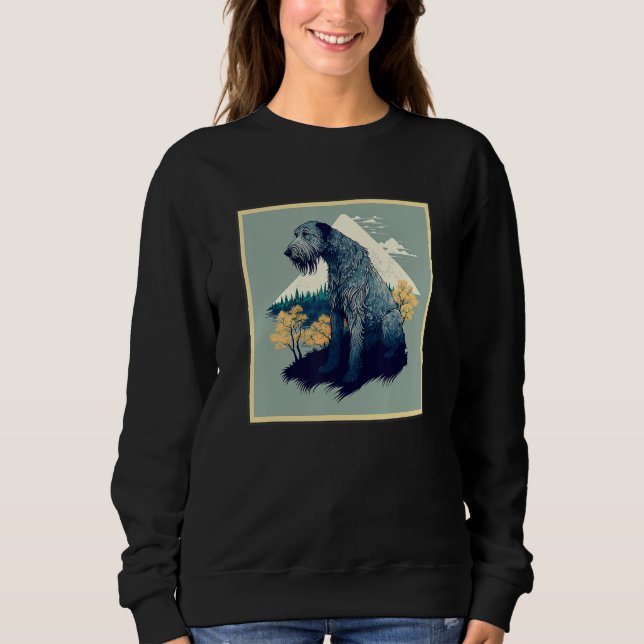 Surrealism Japanese Painting Irish Wolfhound dog Sweatshirt (Vorderseite)