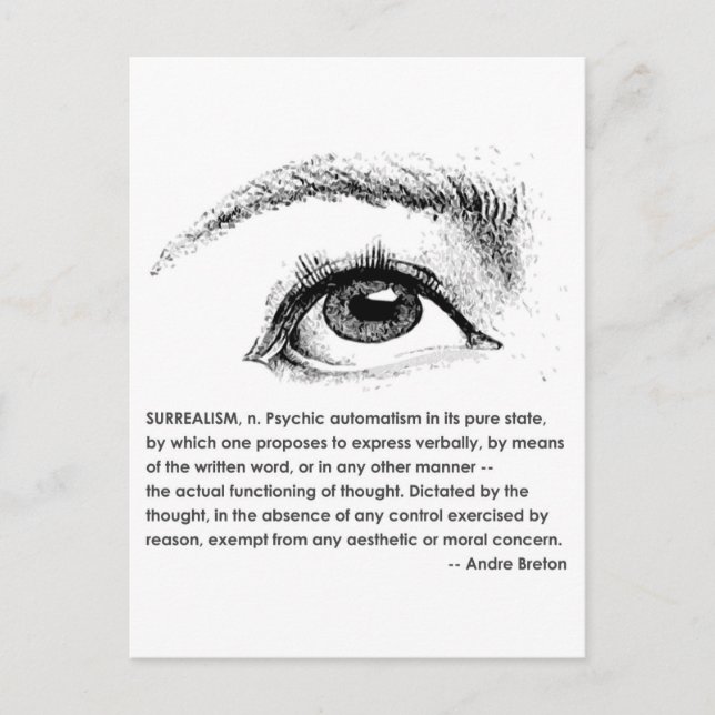 Surrealismus definiert postkarte (Vorderseite)