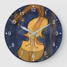 Surrealist-Geige Große Wanduhr