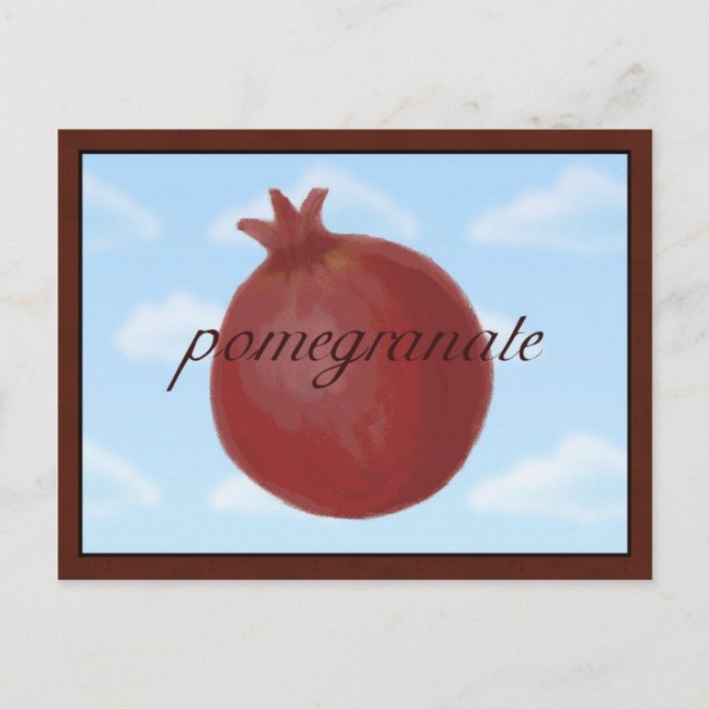 Surrealist Pomegranate Postcard Postkarte (Vorderseite)