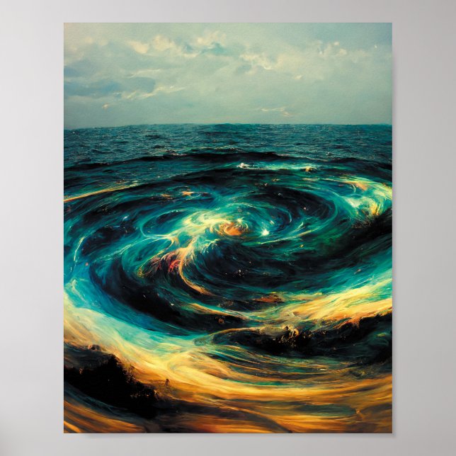 Surrealistic A Galaxy | Of Ocean Poster (Vorne)