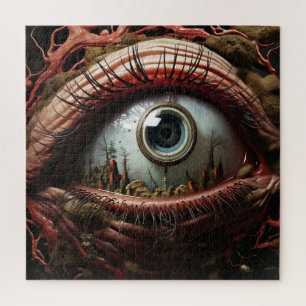 Surrealistische Augapfel-Fantasie-Kunst Puzzle