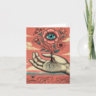 Surrealistische Gärtner Hand für alle Anlässe Karte