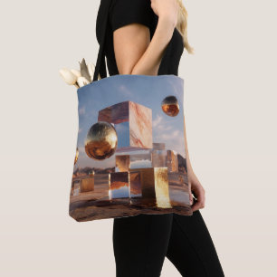 Surrealistische geometrische Komposition mit golde