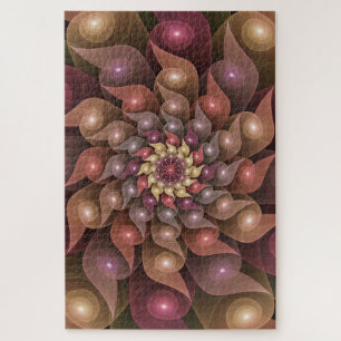 Surrealistische glänzende Blume moderne abstrakte Puzzle