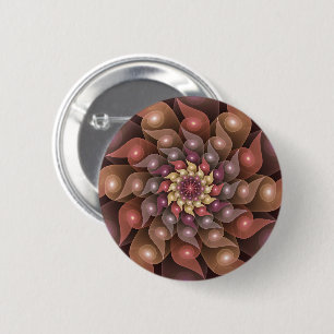 Surrealistische glänzende Blumen moderne abstrakte Button