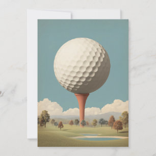 Surrealistische Golfball-Landschaft