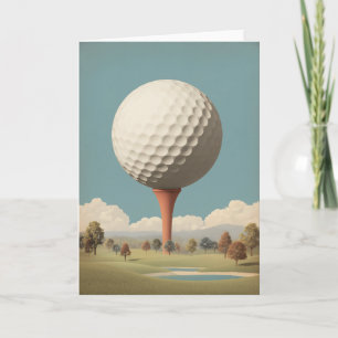 Surrealistische Golfball-Landschaft Karte