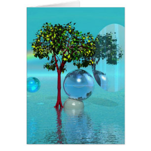 Surrealistische Grußkarten mit Landschaft