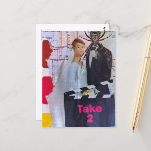 Surrealistische Hochzeit Postkarte