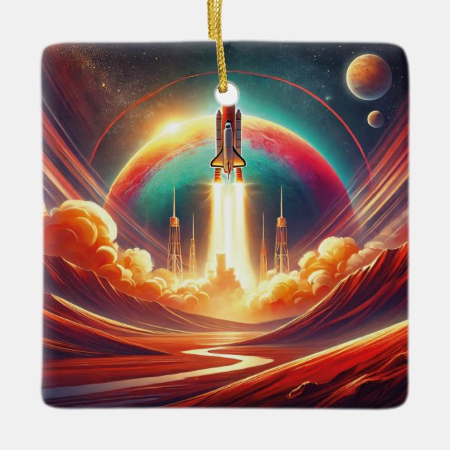 surrealistische Kunst Keramikornament (Vorderseite)