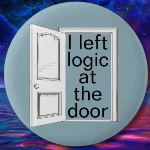 Surrealistische Logik-Party, moderner Surrealismus Button