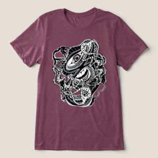 Surrealistische moderne Abstrakte Gehirnfederung Tri-Blend Shirt
