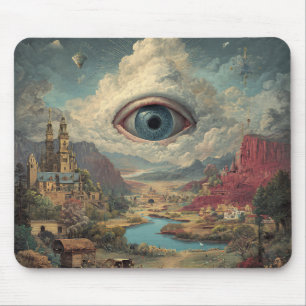 Surrealistische One-Eye-Digitalillustration als Wa Mousepad
