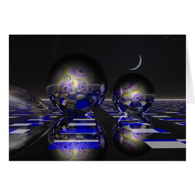 Surrealistische Sciencefictionkarte (Vorderseite (Horizontal))