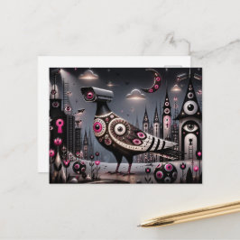 surrealistische Überwachungskamera Taube in der St Postkarte