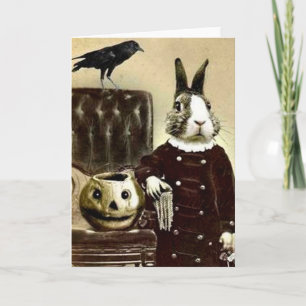 Surrealistische Vintage Kunst-Halloween-Grußkarte Karte