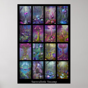 Surrealistischer Sumpf Poster