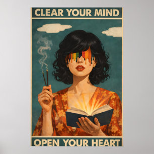 Surrealistisches Frauenporträt Poster, Vintage-Sti Poster