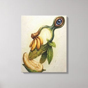 Surrealistisches Gemälde Banana Auge Leinwanddruck