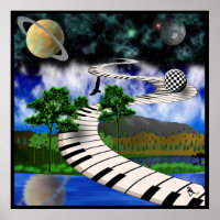 Surrealistisches Keyboard-Poster