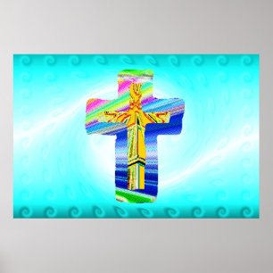 Surrealistisches Kreuz Christi Poster