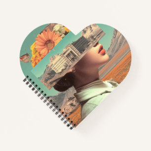 Surrealistisches Porträt mit architektonischer Lan Notizbuch