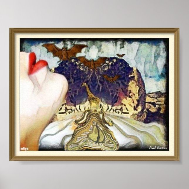 Surrealistisches Synthesepapster Poster (Vorne)