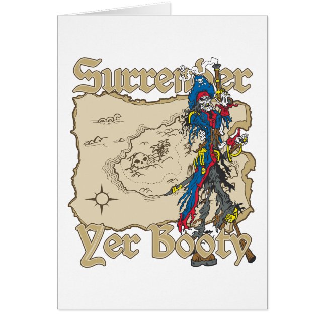 Surrender Yer Hintern Pirate Treasmap (Vorne)