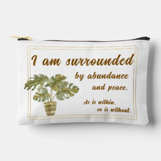 Surrounded by Abundance and Peace Canvas Bag Zubehörtasche