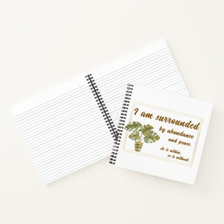 Surrounded by Abundance and Pease Spiral Journal Notizbuch