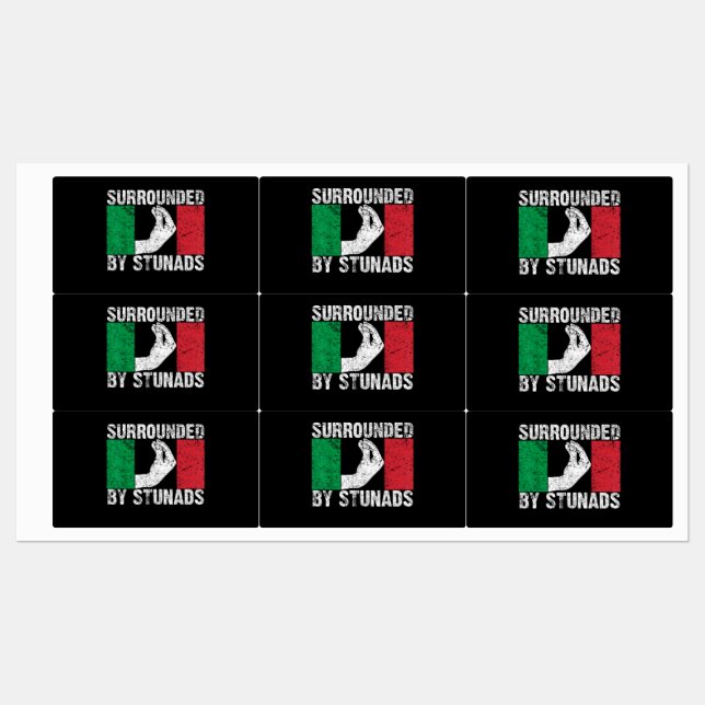 Surrounded by Stunads Etiketten (Blatt)