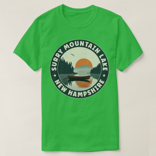 Surry Mountain Lake New Hampshire Sunset T-Shirt (Design vorne)