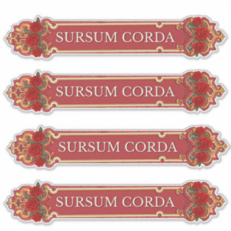Sursum Corda Vintage Rose Catholic Aufkleber