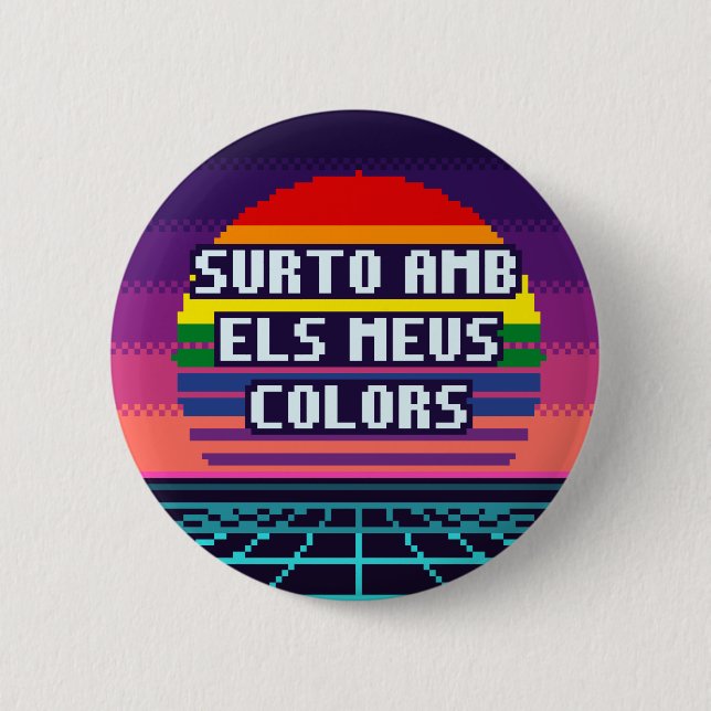 Surto Amb Els Meus Colors Catalan Pride Knopf Button (Vorderseite)