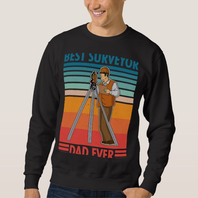 Surveyor geodesy surveying engineer theodolite pro sweatshirt (Vorderseite)