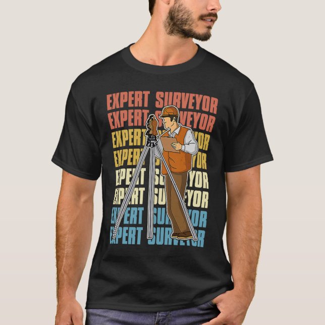 Surveyor geodesy surveying engineer theodolite pro T-Shirt (Vorderseite)