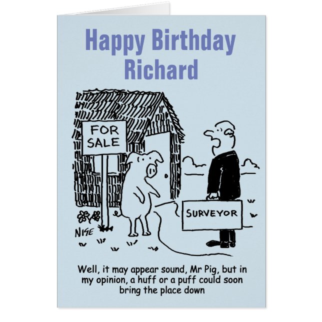 Surveyor gibt Pig seine Bewertung eines Eigentums (Vorne)