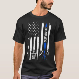 Surveyor Gift Tripod Gear Land Surveving Flag Amer T-Shirt