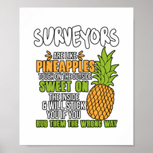 Surveyors sind wie Ananas. Poster