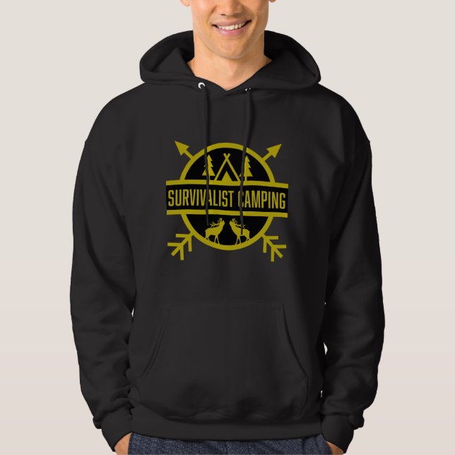 Survivalist Camping Bushcraft Hoodie (Vorderseite)