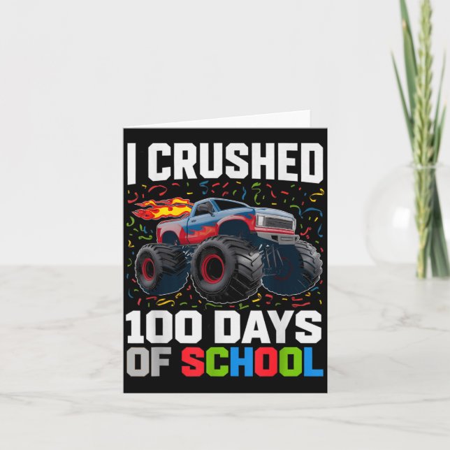 Survived I Crushed 100 Days School Monster 1st Gra Karte (Vorderseite)