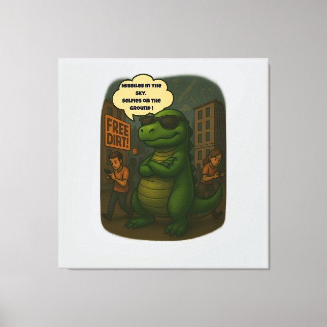 Surviving 2025: Dino Style Leinwanddruck (Vorderseite)