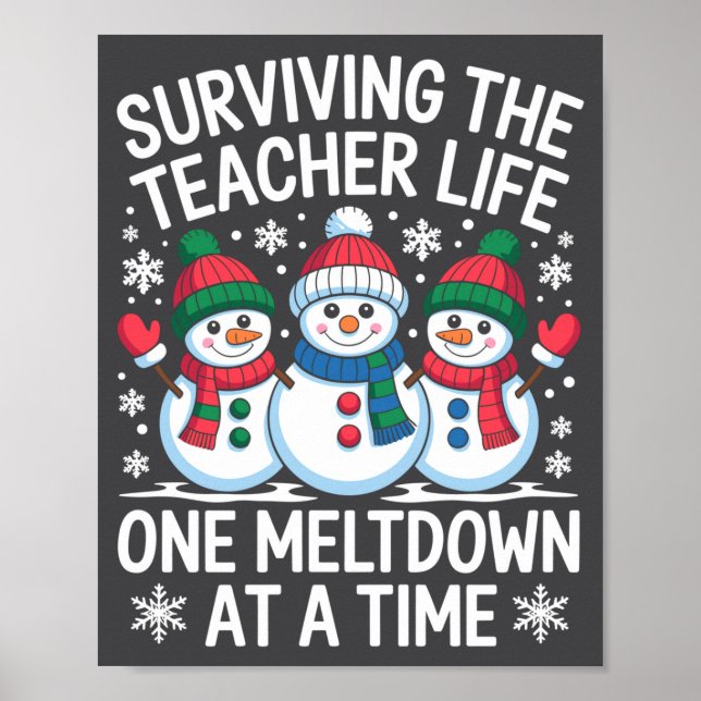 Surviving The Teacher Life One Meltdown At A Time  Poster (Vorne)