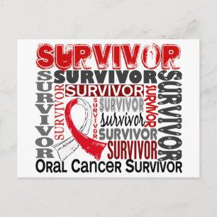 Survivor 10 Oraler Krebs Postkarte